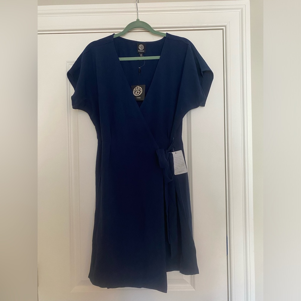 Blue wrap dress from Nordstrom